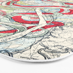 Vintage Map of the Mississippi River Bath Mat Gallery Image 3