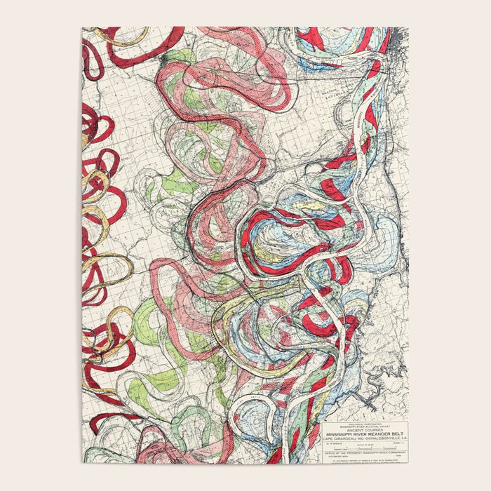 Vintage Map of the Mississippi River Poster Gallery Image 4