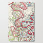 Vintage Map of the Mississippi River Cutting Board Gallery Image 1