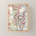 Vintage Map of the Mississippi River Mini Art Print Gallery Image 1