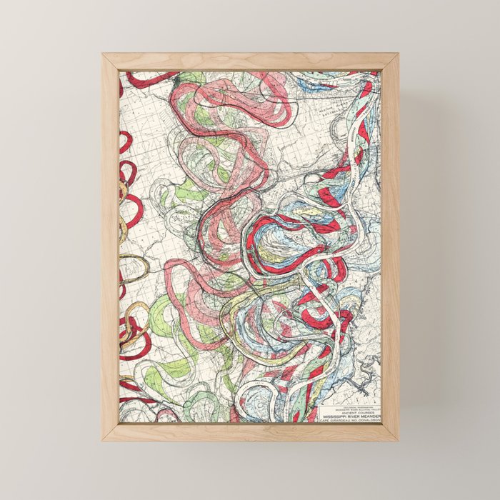 Vintage Map of the Mississippi River Mini Art Print Gallery Image 1