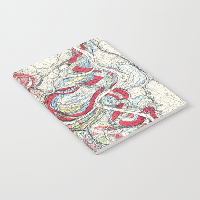 Vintage Map of the Mississippi River Notebook Gallery Image 1