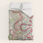 Vintage Map of the Mississippi River Duvet Cover Gallery Image 6