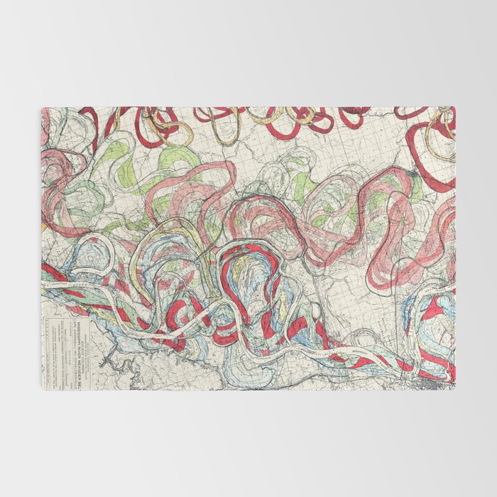 Vintage Map of the Mississippi River Rug Gallery Image 2