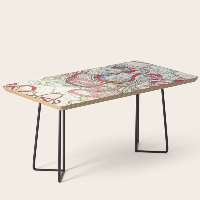 Vintage Map of the Mississippi River Coffee Table Gallery Image 1