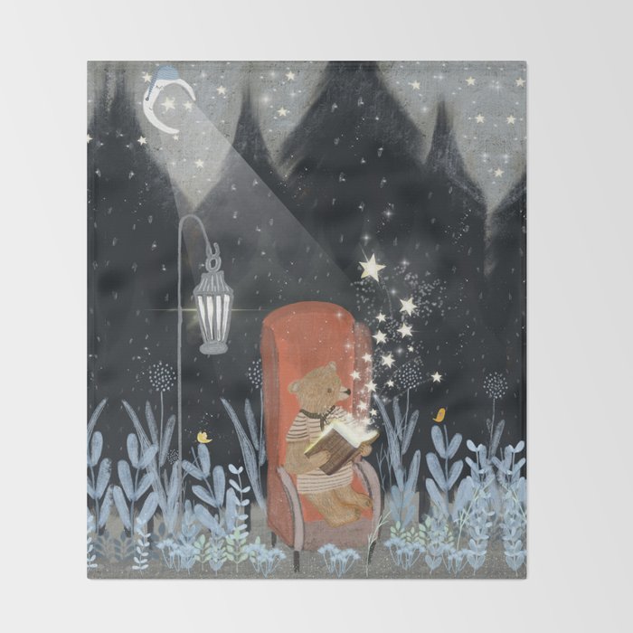 the little book of stars Throw Blanket Gallery Image 2