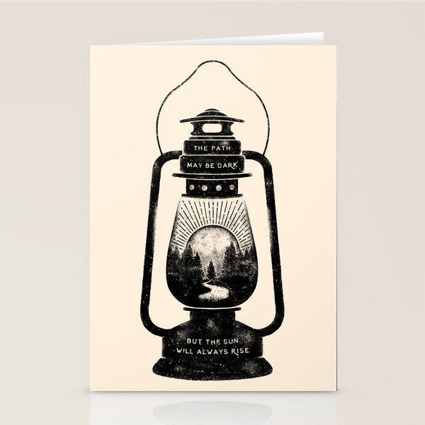 THE PATH MAY BE DARK BUT THE SUN WILL ALWAYS RISE Stationery Card Gallery Image 2
