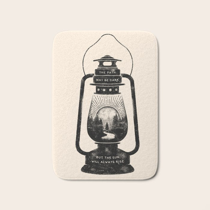 THE PATH MAY BE DARK BUT THE SUN WILL ALWAYS RISE Bath Mat Gallery Image 1