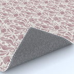 Seahorse Damask  Lilac Purple Rug Gallery Image 4
