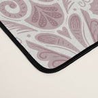 Seahorse Damask  Lilac Purple Desk Mat Gallery Image 4