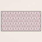 Seahorse Damask  Lilac Purple Desk Mat Gallery Image 3