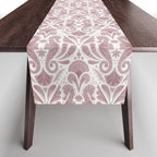 Seahorse Damask  Lilac Purple Table Runner Gallery Image 1