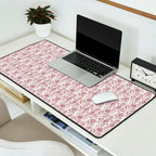 Seahorse Damask  Lilac Purple Desk Mat Gallery Image 2