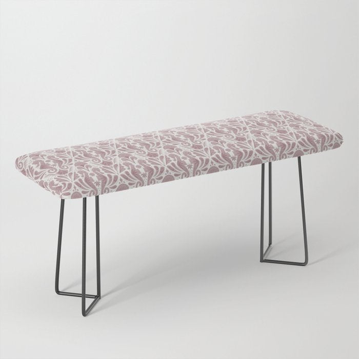 Seahorse Damask  Lilac Purple Bench Gallery Image 1