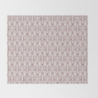 Seahorse Damask  Lilac Purple Throw Blanket Gallery Image 2