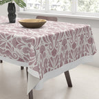 Seahorse Damask  Lilac Purple Tablecloth Gallery Image 3