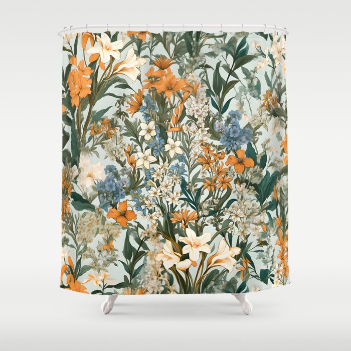 Countryside Bloom Floral Cottage Allure Shower Curtain Gallery Image 1