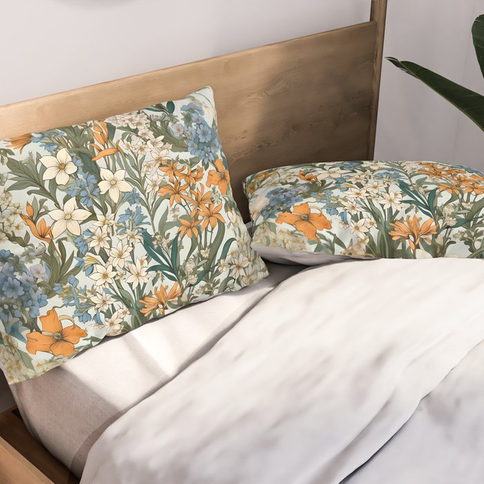 Countryside Bloom Floral Cottage Allure Pillow Sham Gallery Image 2