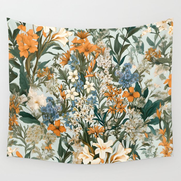 Countryside Bloom Floral Cottage Allure Wall Tapestry Gallery Image 4
