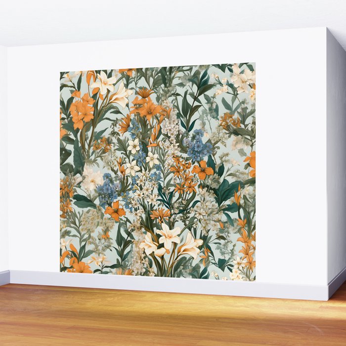 Countryside Bloom Floral Cottage Allure Wall Mural Gallery Image 2