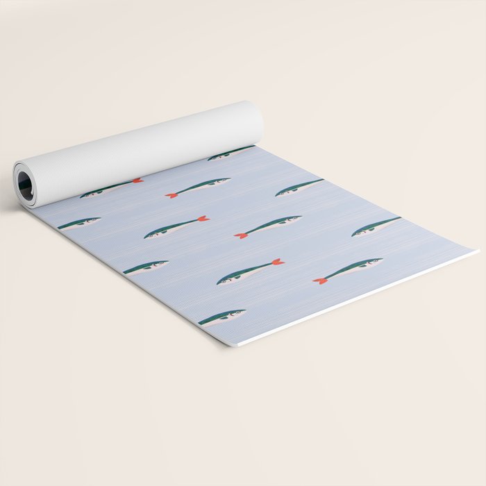 Sardines In The Sea Pattern Yoga Mat Gallery Image 2