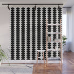 Maude Pattern - Black and White Wall Mural Gallery Image 1