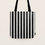 Maude Pattern - Black and White Tote Bag Gallery Image 1