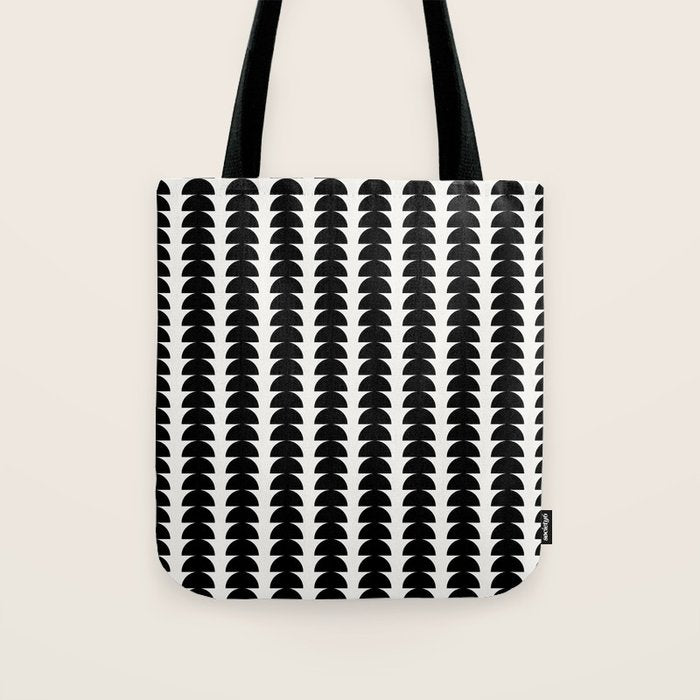 Maude Pattern - Black and White Tote Bag Gallery Image 1