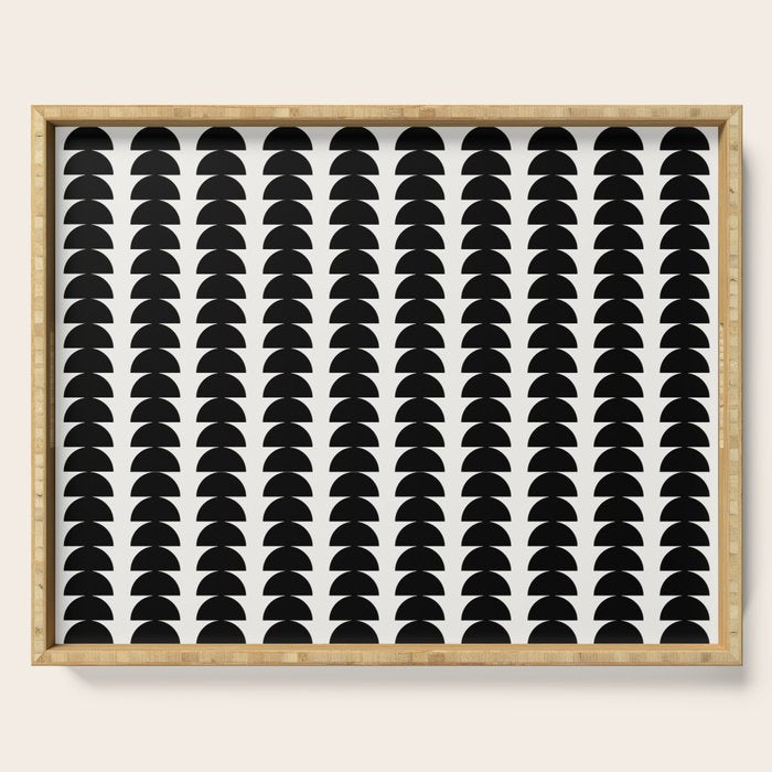 Maude Pattern - Black and White Serving Tray Gallery Image 1