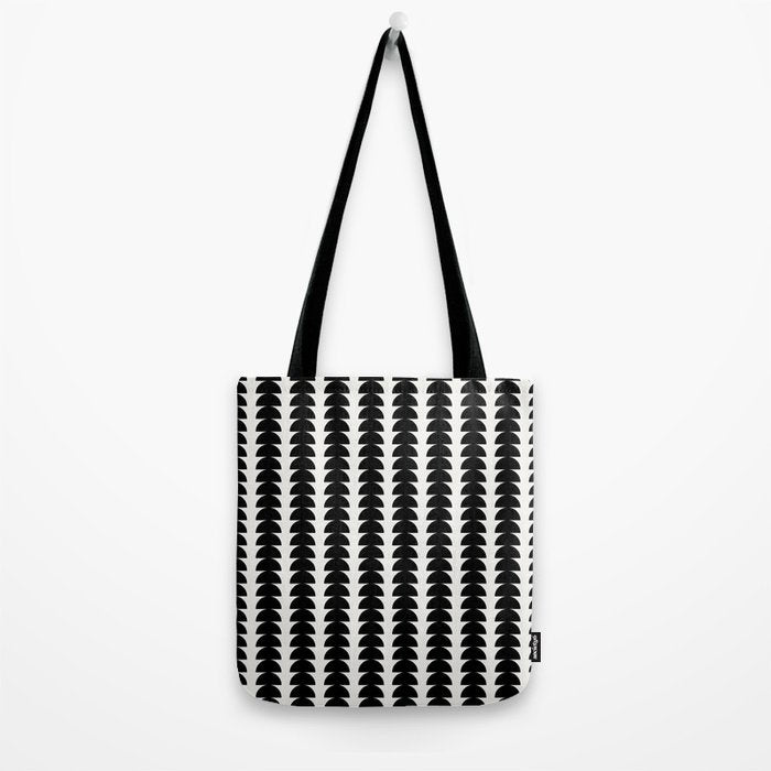Maude Pattern - Black and White Tote Bag Gallery Image 2