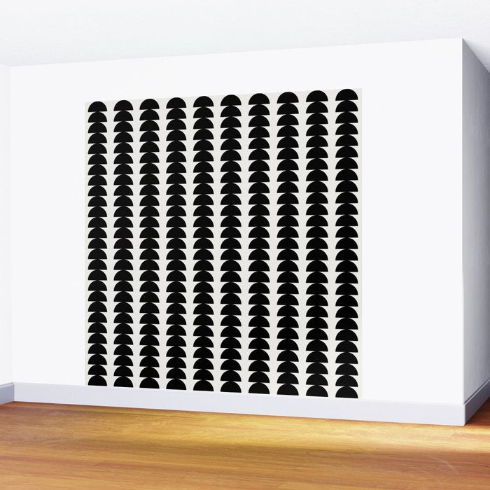 Maude Pattern - Black and White Wall Mural Gallery Image 2