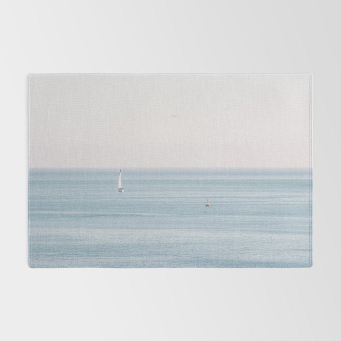 Ocean - Sail boat in calm sea - travel photography Rug Gallery Image 2