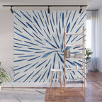 Indigo Sparks | Watercolor Pattern Wall Mural Gallery Image 1