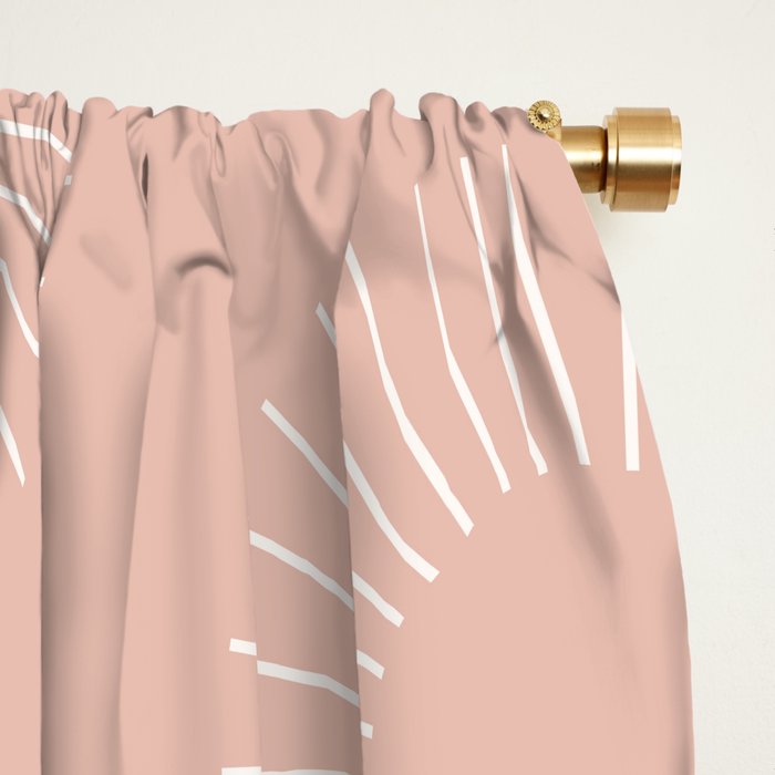 Minimalist Sunray Pattern XX Window Curtain Gallery Image 2