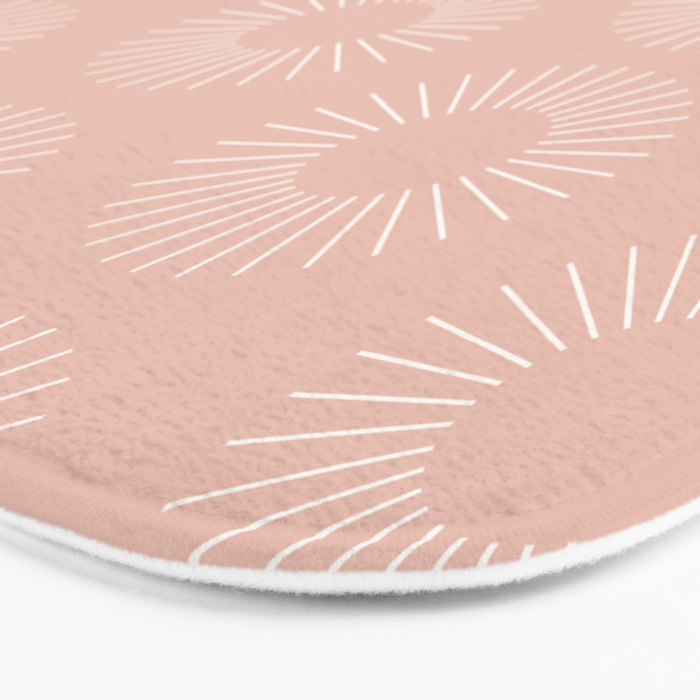 Minimalist Sunray Pattern XX Bath Mat Gallery Image 3