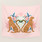 Cheetah Symmetry Wall Tapestry Gallery Image 4
