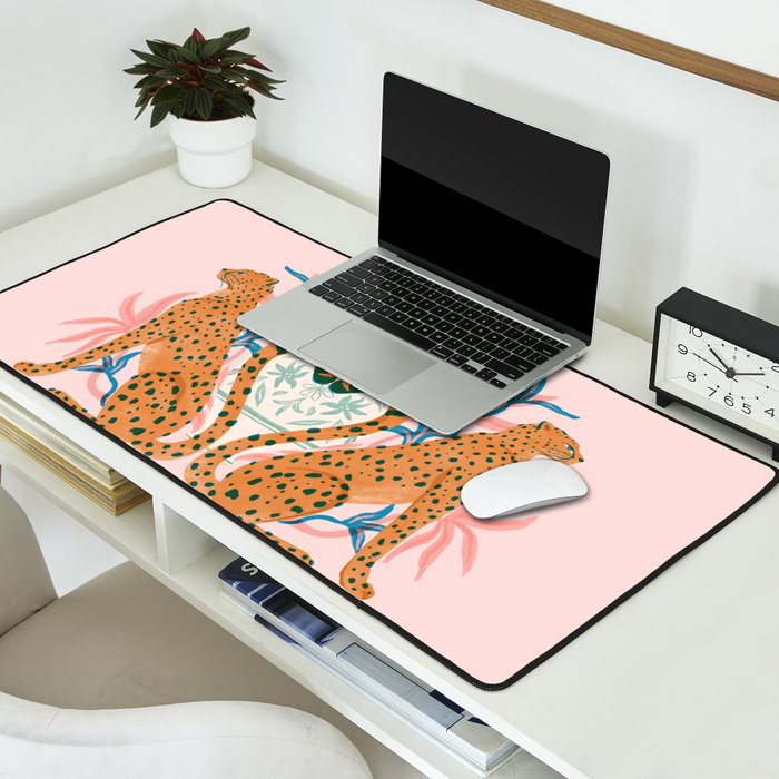 Cheetah Symmetry Desk Mat Gallery Image 2