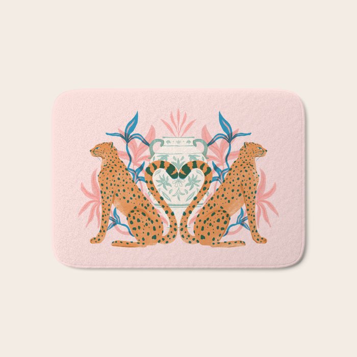 Cheetah Symmetry Bath Mat Gallery Image 1