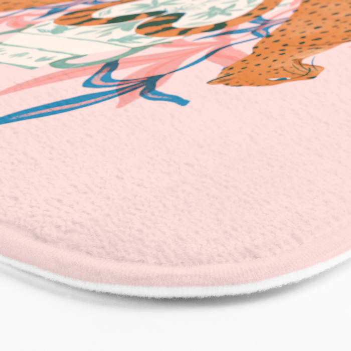 Cheetah Symmetry Bath Mat Gallery Image 3