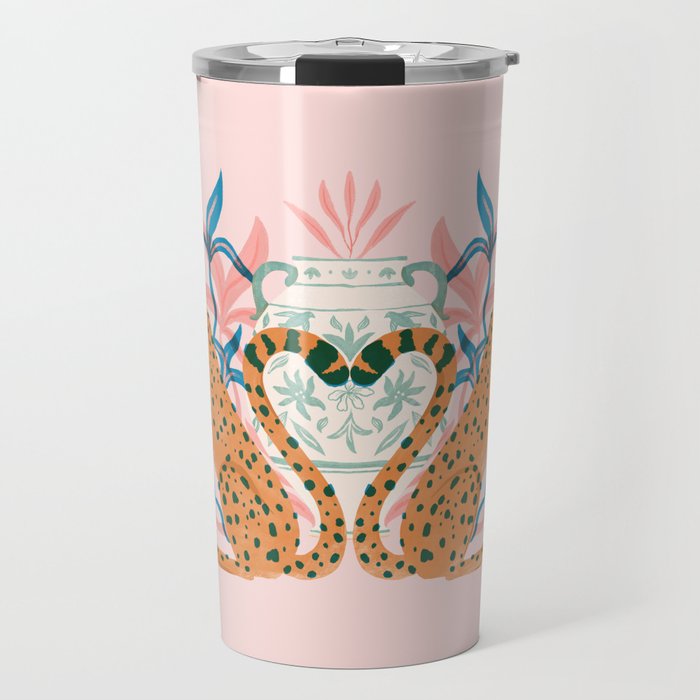 Cheetah Symmetry Travel Mug Gallery Image 1
