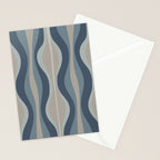Mid Century Modern Hourglass Abstract Pattern in Neutral Blue Gray   Stationery Card Gallery Image 2