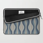 Mid Century Modern Hourglass Abstract Pattern in Neutral Blue Gray   Laptop Sleeve Gallery Image 2