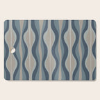 Mid Century Modern Hourglass Abstract Pattern in Neutral Blue Gray   Cutting Board Gallery Image 1