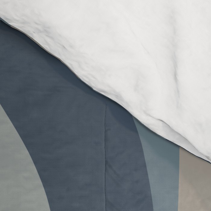 Mid Century Modern Hourglass Abstract Pattern in Neutral Blue Gray   Comforter Gallery Image 4