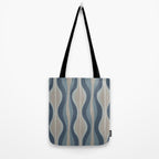 Mid Century Modern Hourglass Abstract Pattern in Neutral Blue Gray   Tote Bag Gallery Image 2