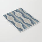 Mid Century Modern Hourglass Abstract Pattern in Neutral Blue Gray   Notebook Gallery Image 3