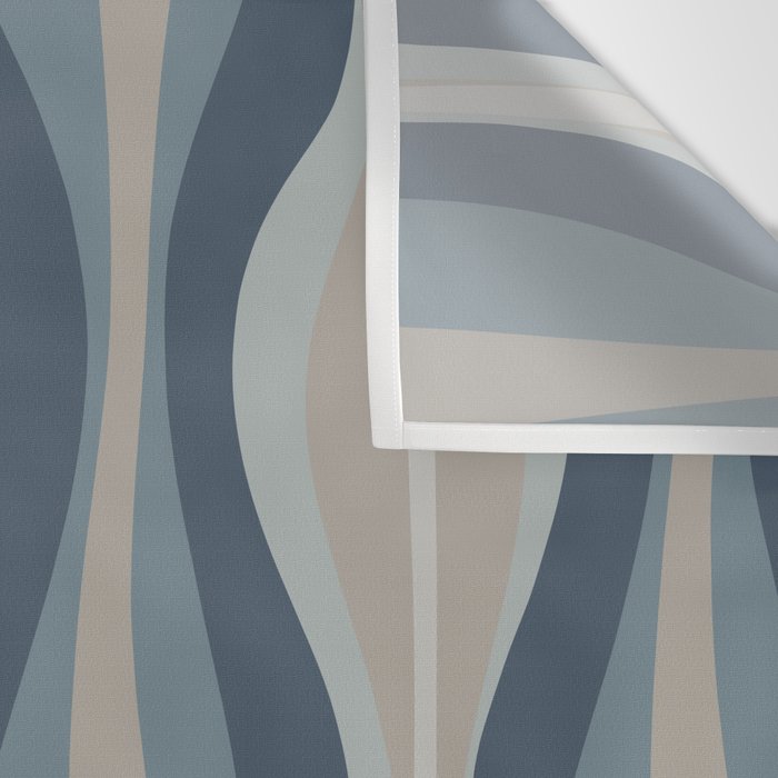 Mid Century Modern Hourglass Abstract Pattern in Neutral Blue Gray   Wall Tapestry Gallery Image 3