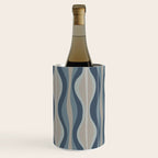 Mid Century Modern Hourglass Abstract Pattern in Neutral Blue Gray   Wine Chiller Gallery Image 2