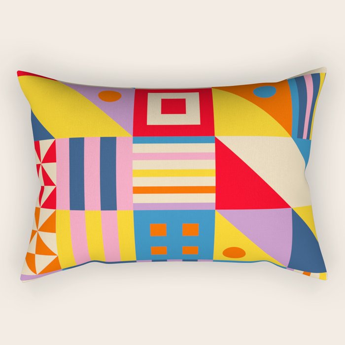 Colorful City Rectangular Pillow Gallery Image 2