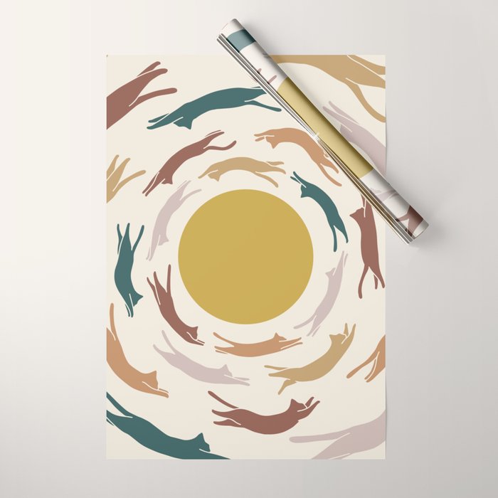 Cat Landscape 166 Wrapping Paper Gallery Image 1
